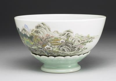 图片[2]-Revolving bowl with “Finding Pleasure in a Fishing Village” motif in yangcai painted enamels, Qianlong reign (1736-1795), Qing dynasty-China Archive